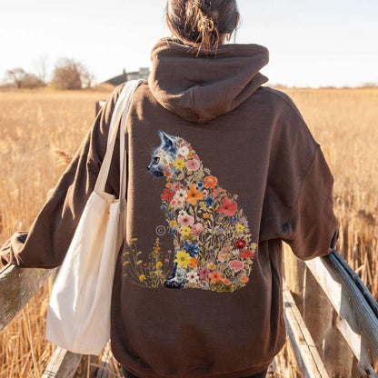 Floral Cat Hoodie