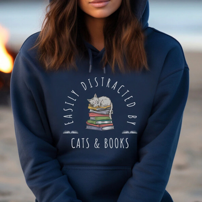 Cats & Books Hoodie V2