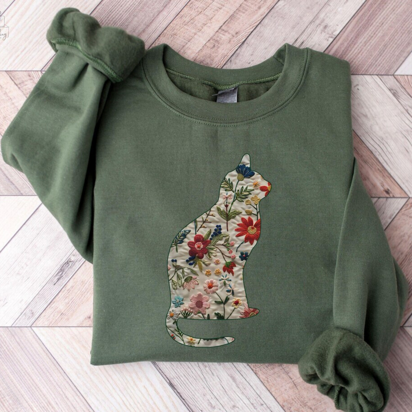 Floral Cat Sweater V2