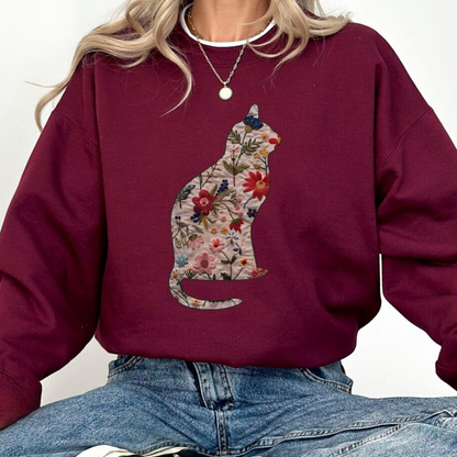 Floral Cat Sweater V2