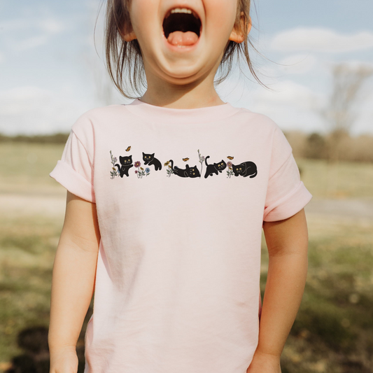 Kid's Black Cat T-Shirt