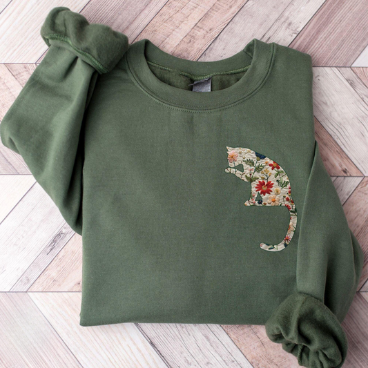 Floral Cat Sweater V4