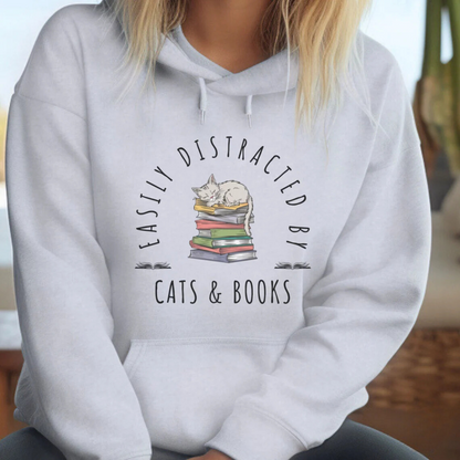 Cats & Books Hoodie V2