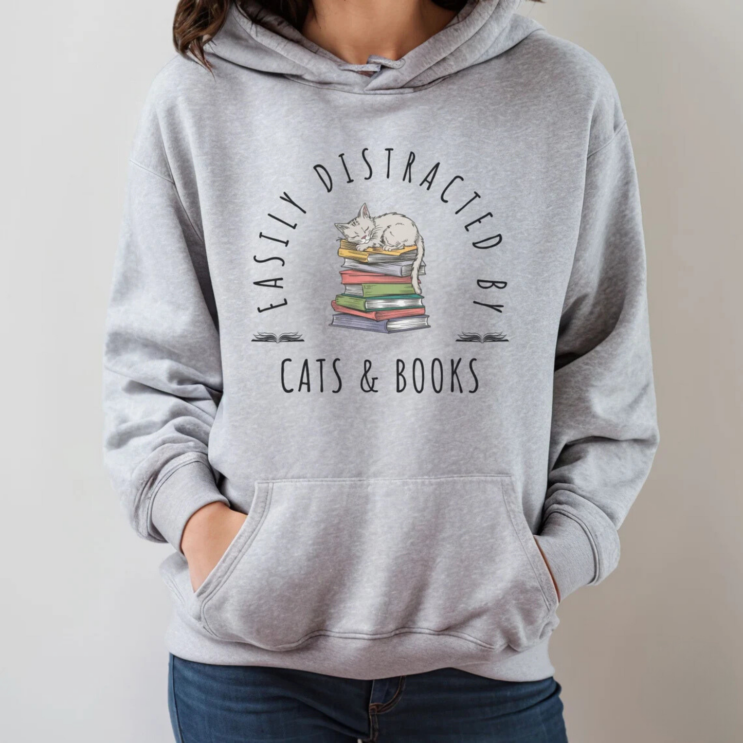 Cats & Books Hoodie V2