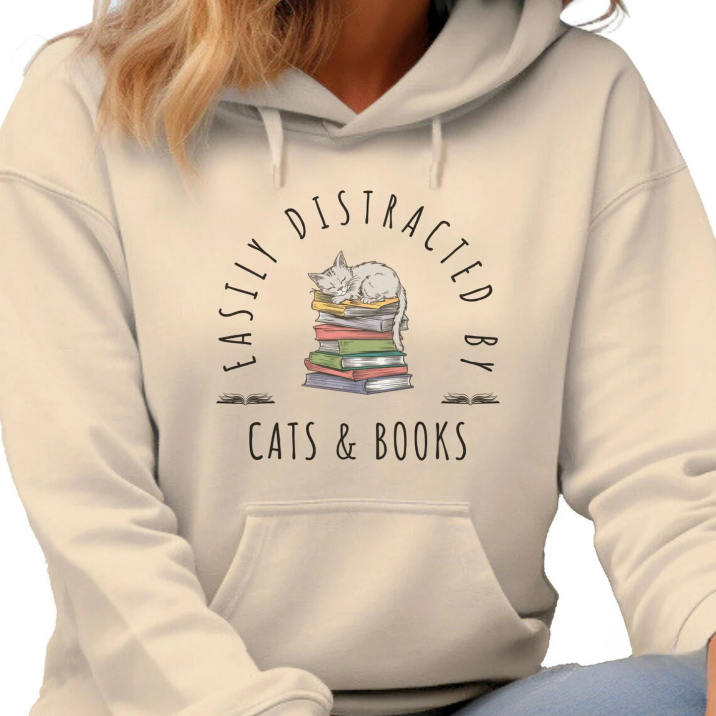 Cats & Books Hoodie V2