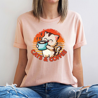 Cats & Coffee Tee