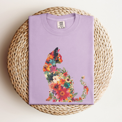 Floral Cat Tee V5