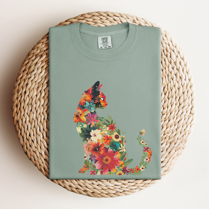 Floral Cat Tee V5