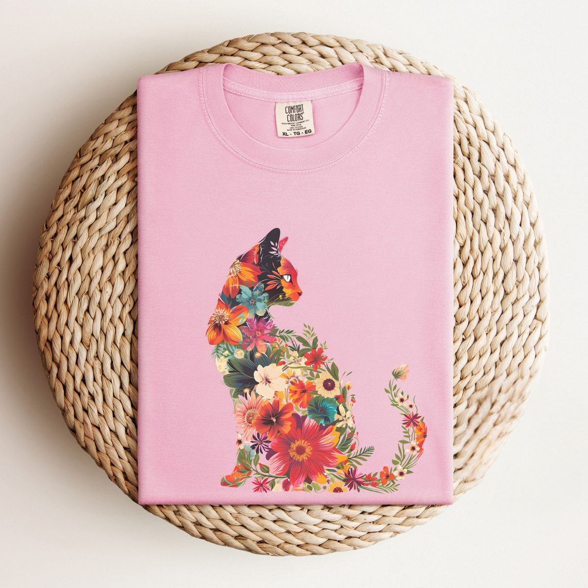 Floral Cat Tee V5