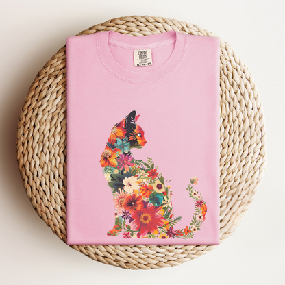 Floral Cat Tee V5