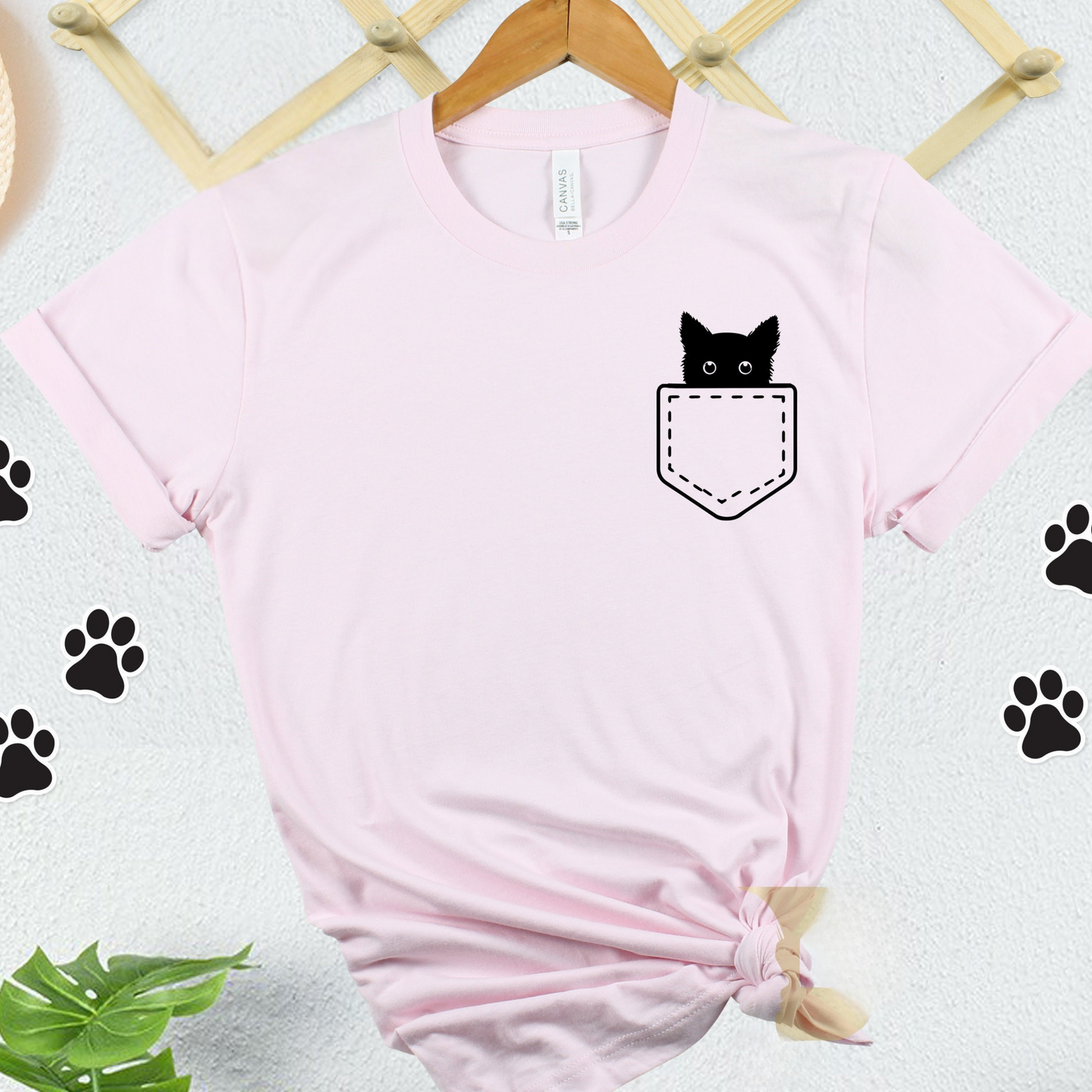 Black Cat Pocket Tee