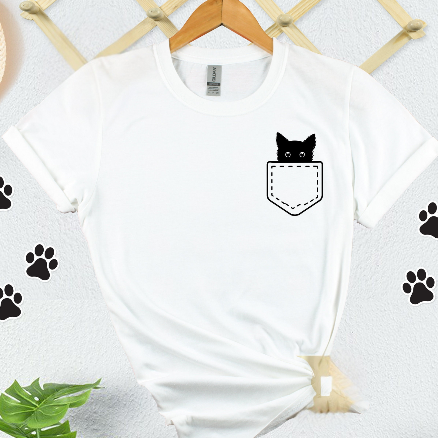 Black Cat Pocket Tee