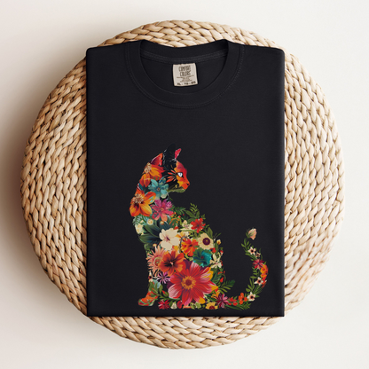 Floral Cat Tee V5