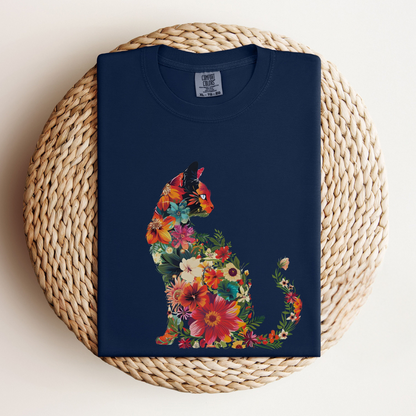 Floral Cat Tee V5