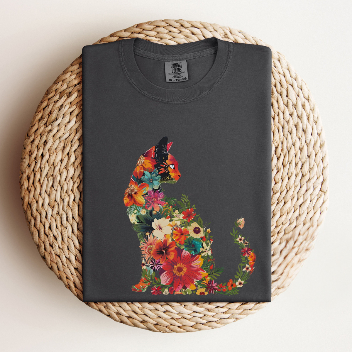 Floral Cat Tee V5