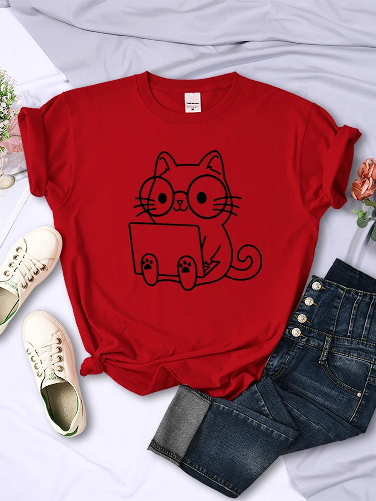 Cat Study T-Shirt