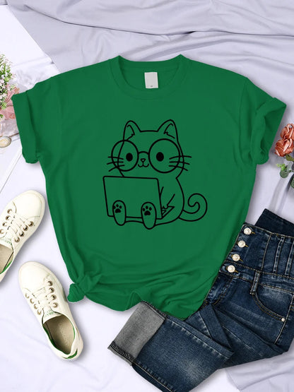 Cat Study T-Shirt