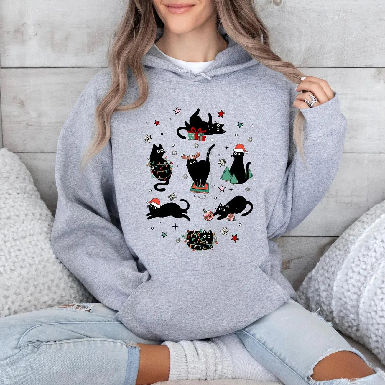 Christmas Cat Hoodie