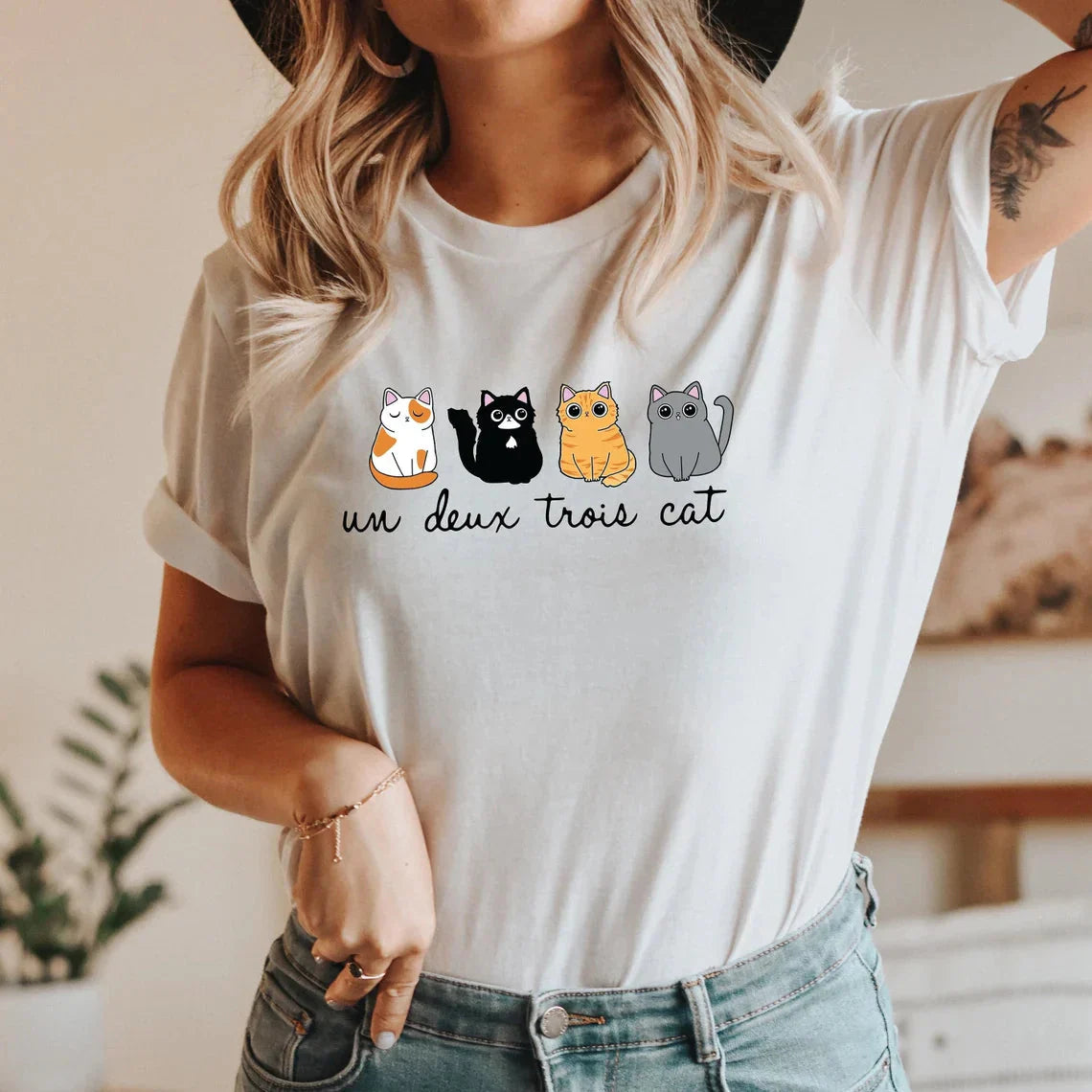 Un Deux Trois Cat Tee