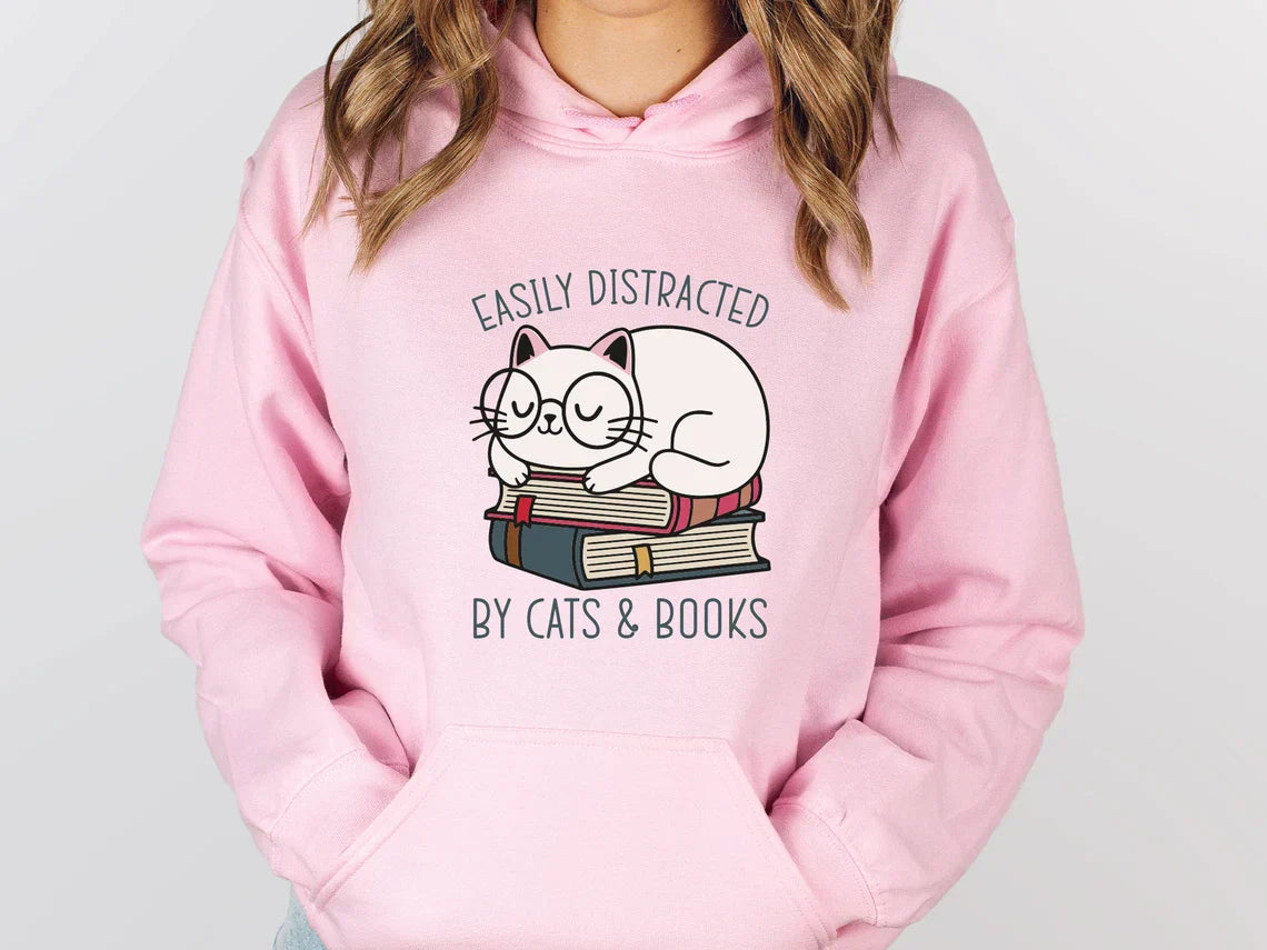 Cats & Books Hoodie