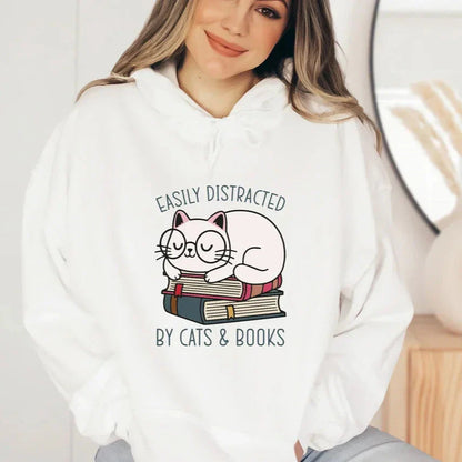 Cats & Books Hoodie