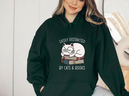 Cats & Books Hoodie