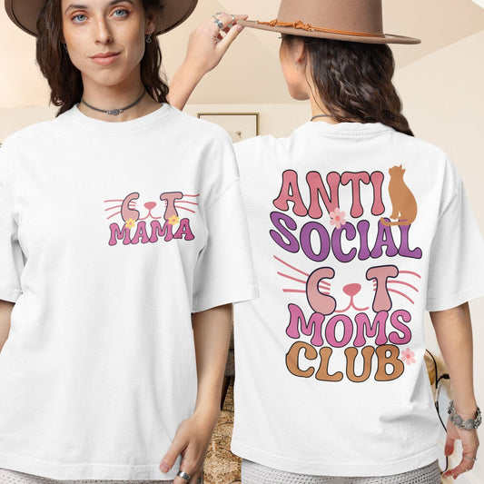 Anti Social Cat Mom Club T-Shirt