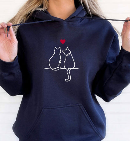 Couple Cat Hoodie