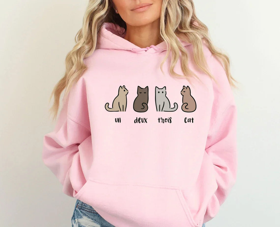 Un Deux Trois Cat Hoodie