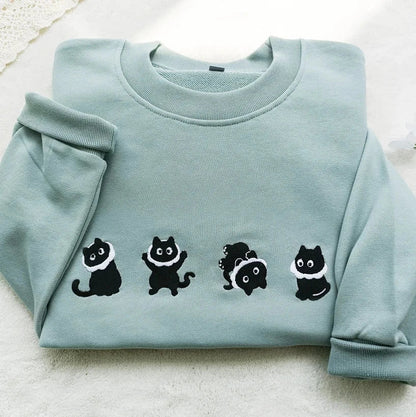 Lovely Black Cat Sweater