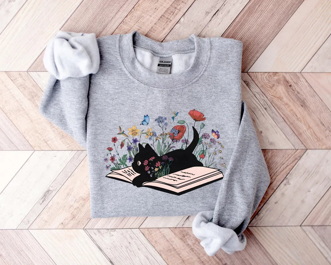 Cat Bookish Sweater