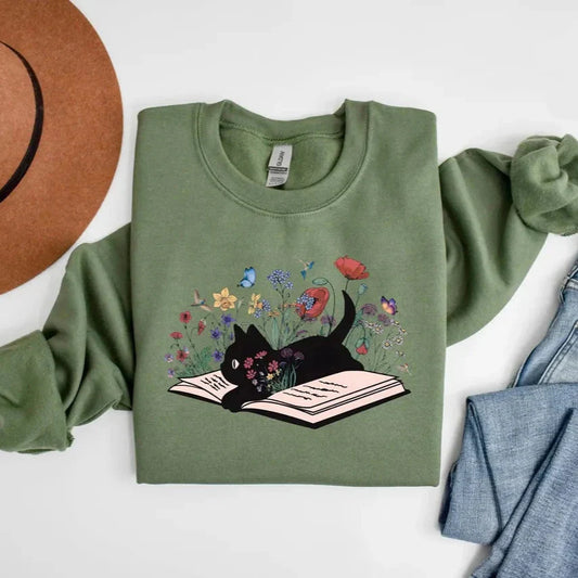 Cat Bookish Sweater