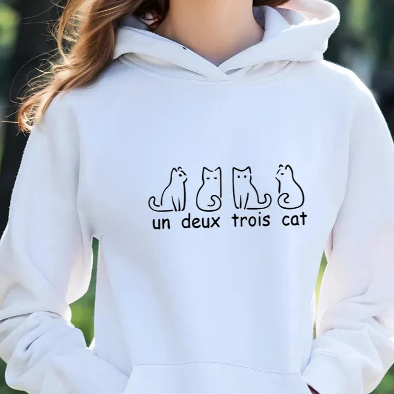 Un Deux Trois Cat Hoodie