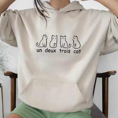 Un Deux Trois Cat Hoodie