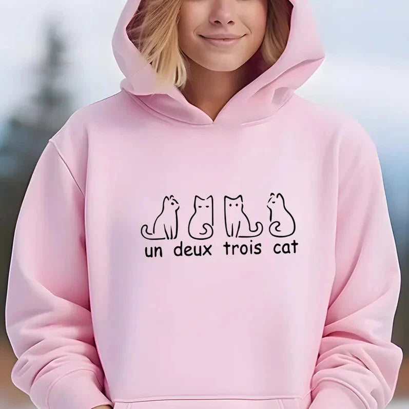 Un Deux Trois Cat Hoodie