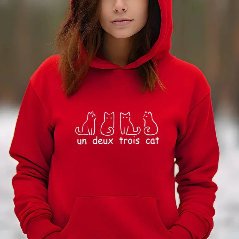 Un Deux Trois Cat Hoodie