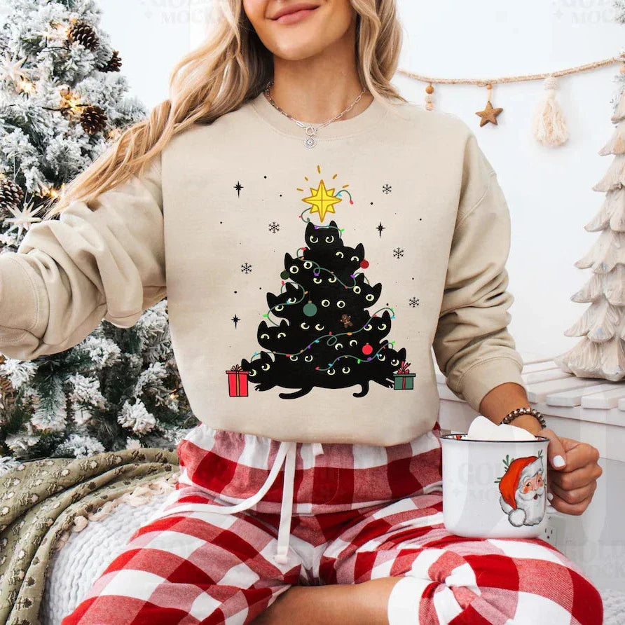 Black Cat Christmas Sweater