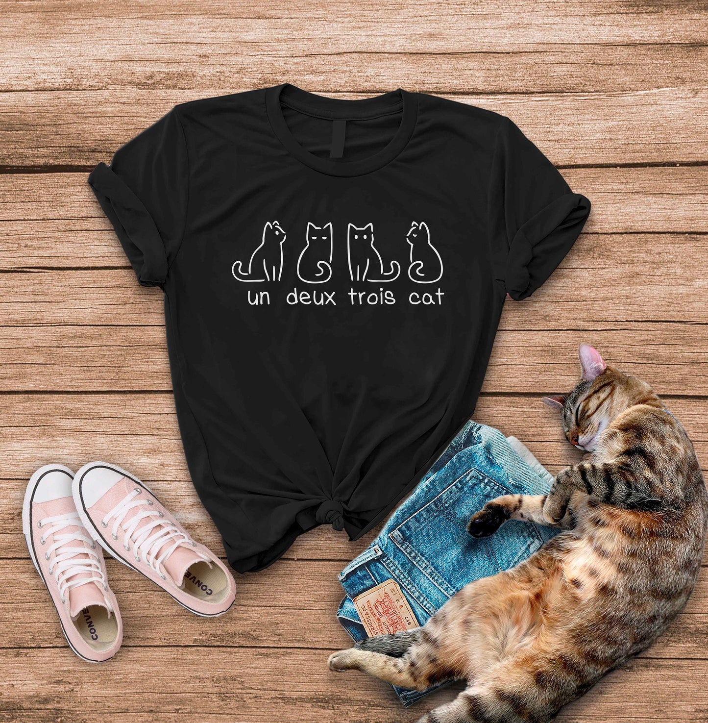 Un Deux Trois Cat Tee V2