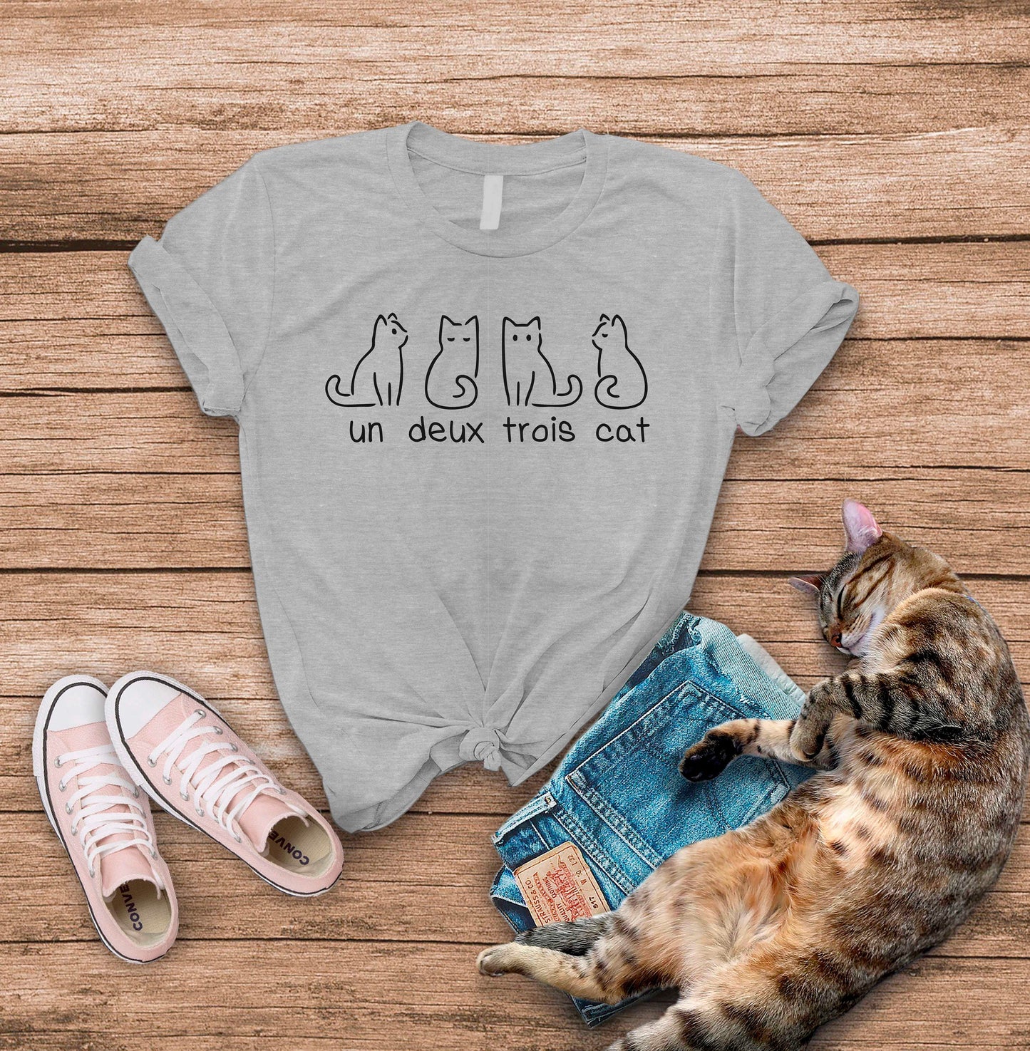 Un Deux Trois Cat Tee V2