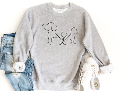 Cat Dog Love Sweater