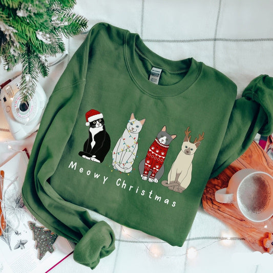 Meowy Christmas Sweatshirt