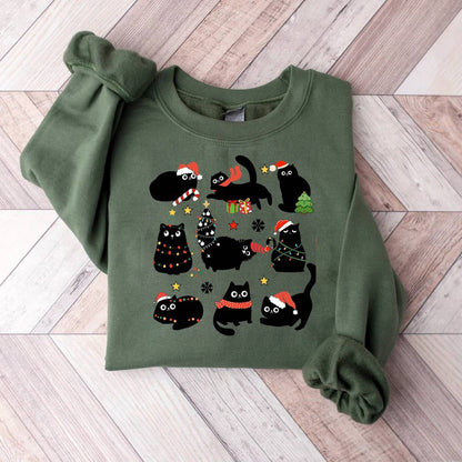 Black Cat Christmas Sweater V2