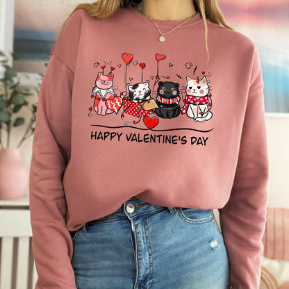 Cute Cat Valentine Sweater