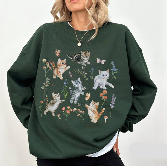 Kittens Cottagecore Sweater