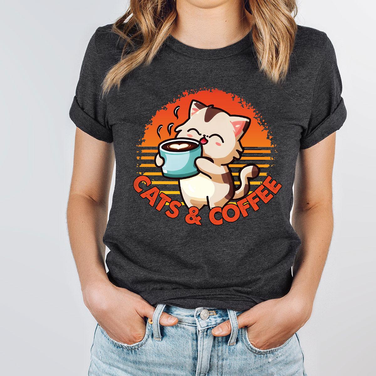 Cats & Coffee Tee