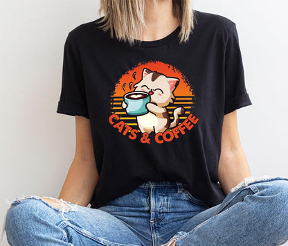 Cats & Coffee Tee