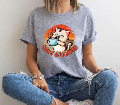 Cats & Coffee Tee