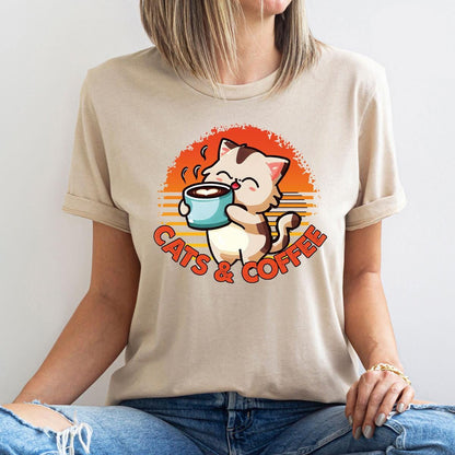 Cats & Coffee Tee