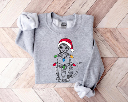 Sphynx Cat Christmas Sweater