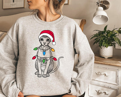 Sphynx Cat Christmas Sweater